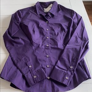 Purple button down blouse